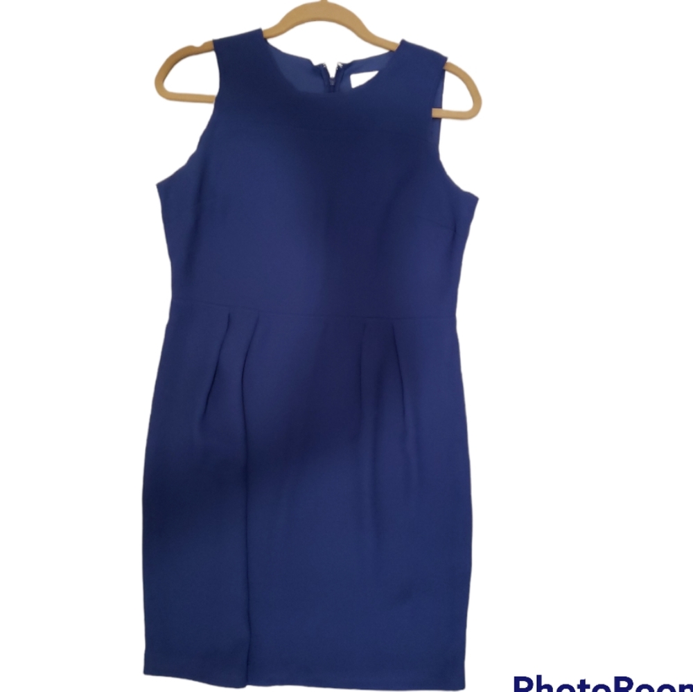 😎 LOFT blue waist-define shift dress - 8P EUC